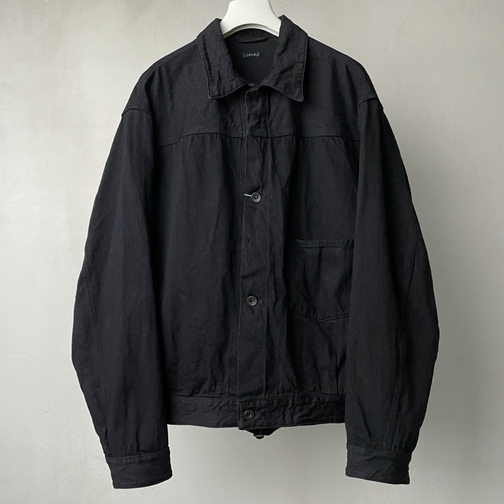 【22AW】COMOLI Denim Jacket BLACK 2コットン100%